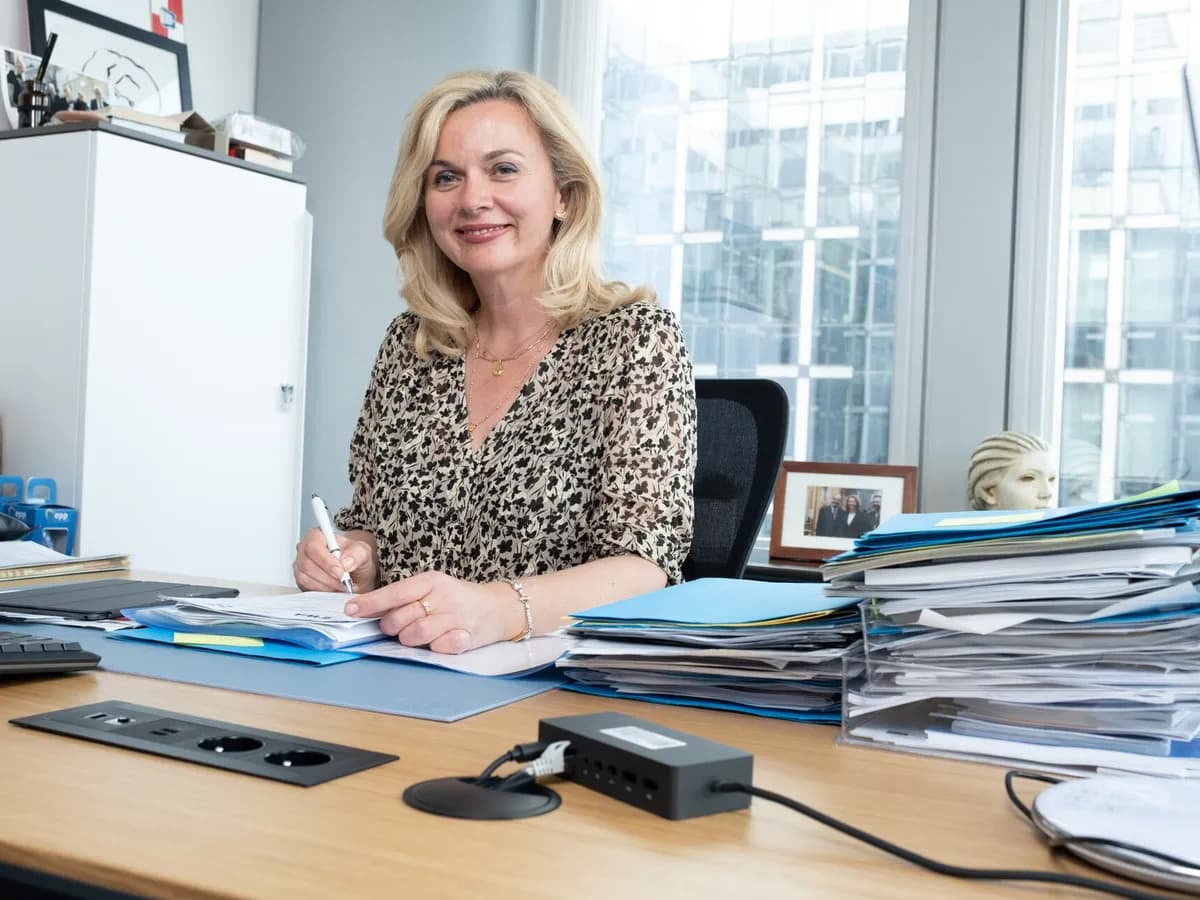 Zastupnica u Evropskom parlamentu Željana Zovko u svom uredu u Briselu, arhivska fotografija.