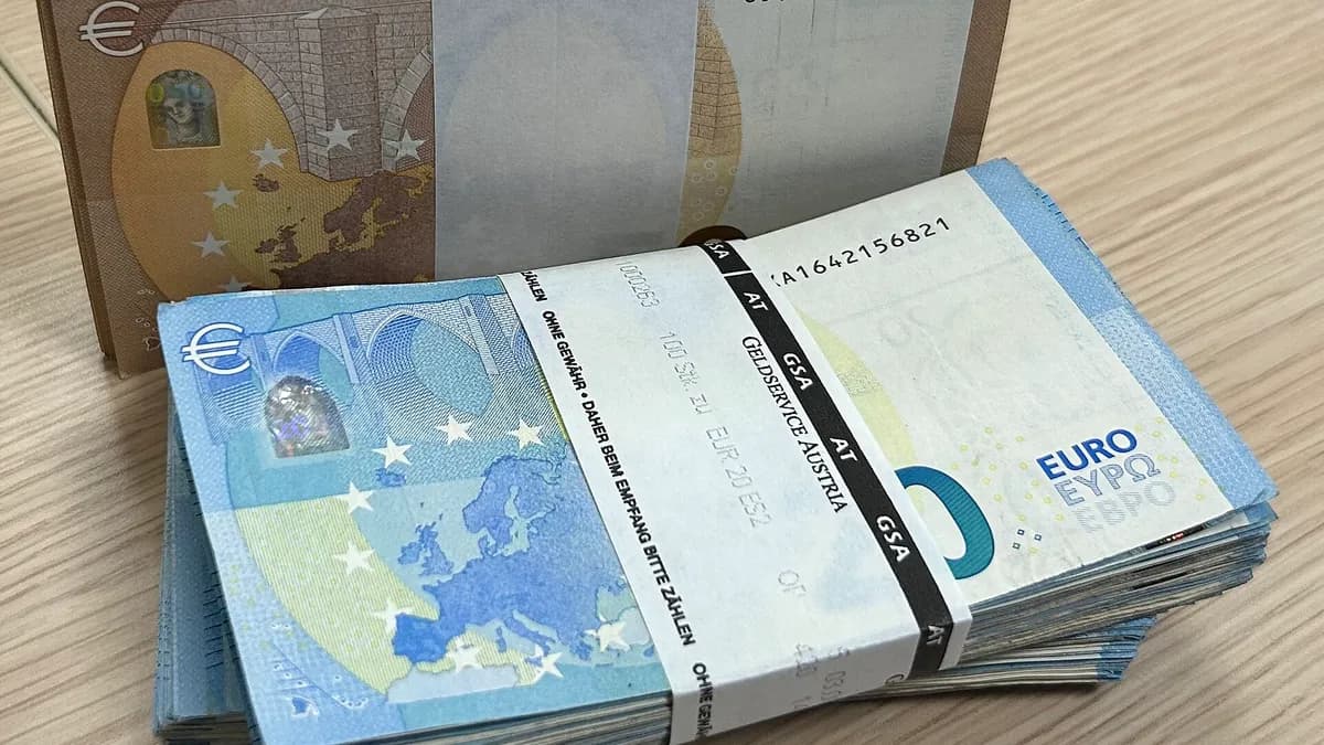 Svežnjevi novčanica od 20 i 50 eura