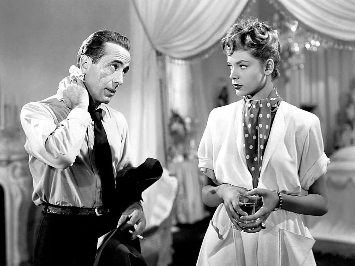 Humphrey Bogart i Lauren Bacall na promotivnoj fotografiji za film noir „The Big Sleep“ (1946)
