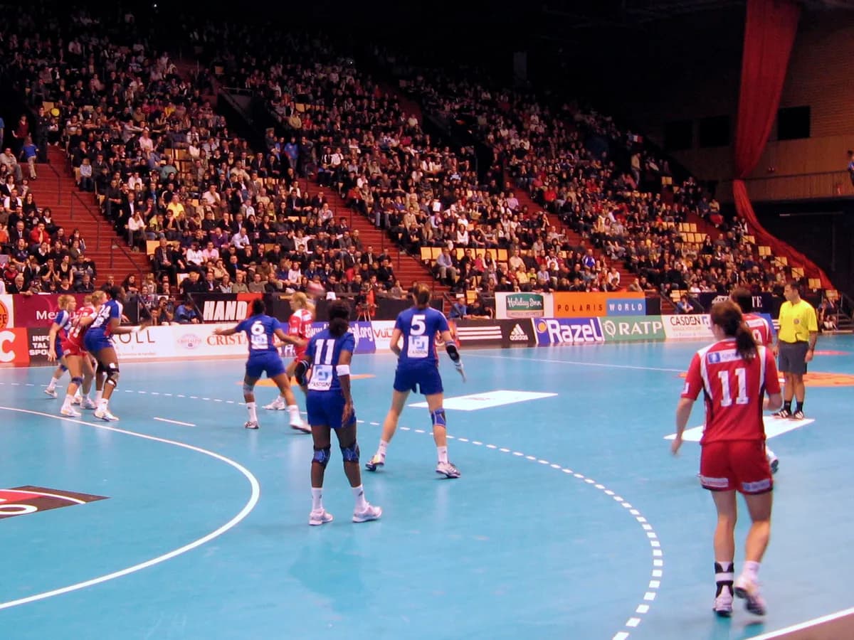 Reprezentacija Francuske u odbrambenoj postavci protiv Norveške 2009. godine