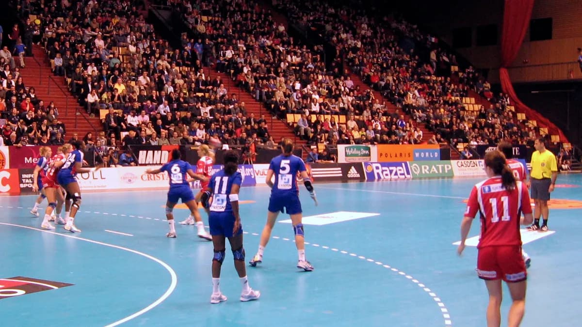 Reprezentacija Francuske u odbrambenoj postavci protiv Norveške 2009. godine