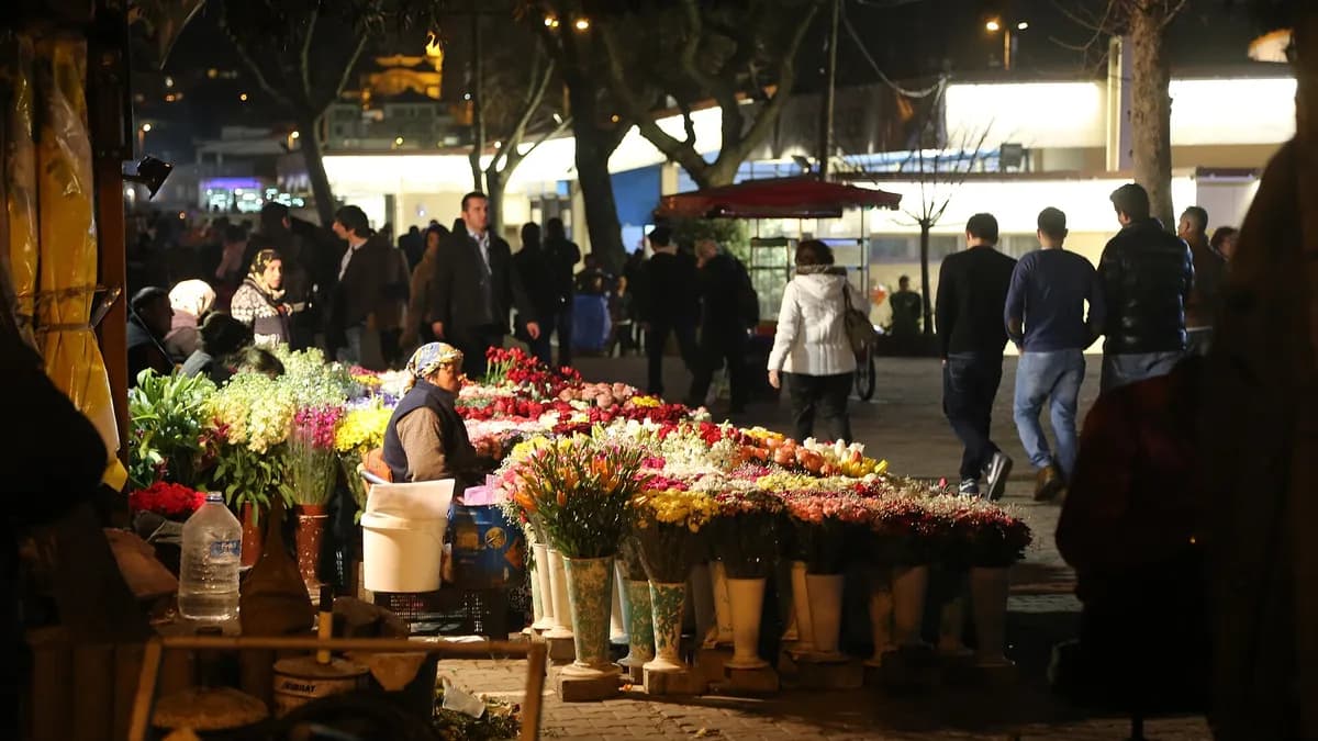 Ilustracija: tezga s voćem i povrćem na pijaci u Istanbulu.