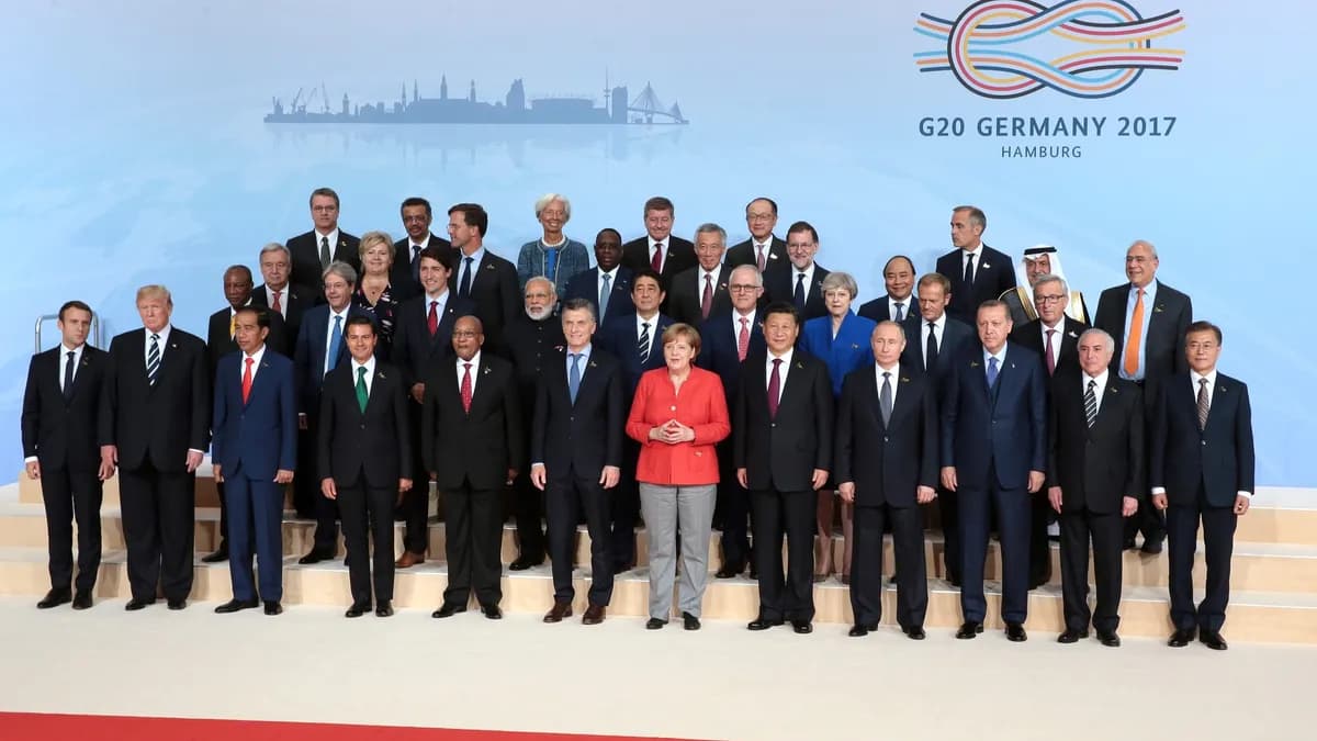 Zajednička fotografija lidera na samitu G20 u Hamburgu 2017. godine