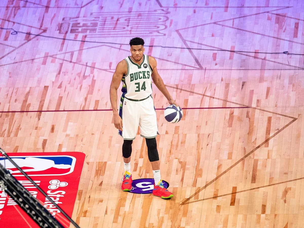 Giannis Antetokounmpo na NBA All-Star vikendu 2022. godine (arhivska fotografija).