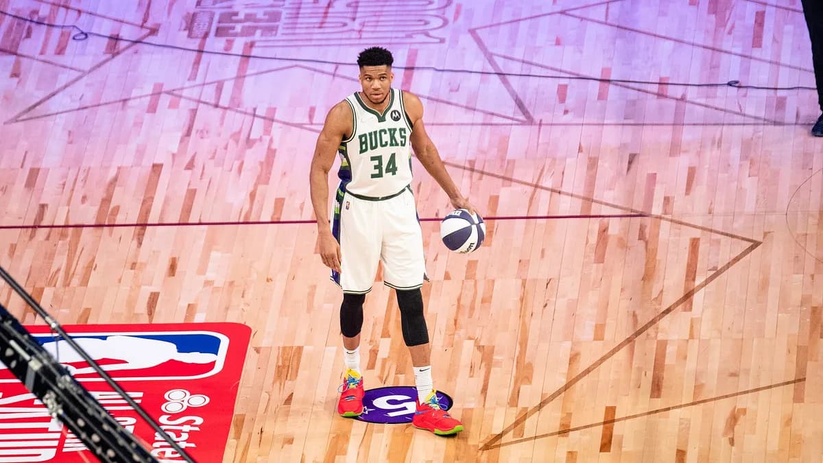 Giannis Antetokounmpo na NBA All-Star vikendu 2022. godine (arhivska fotografija).