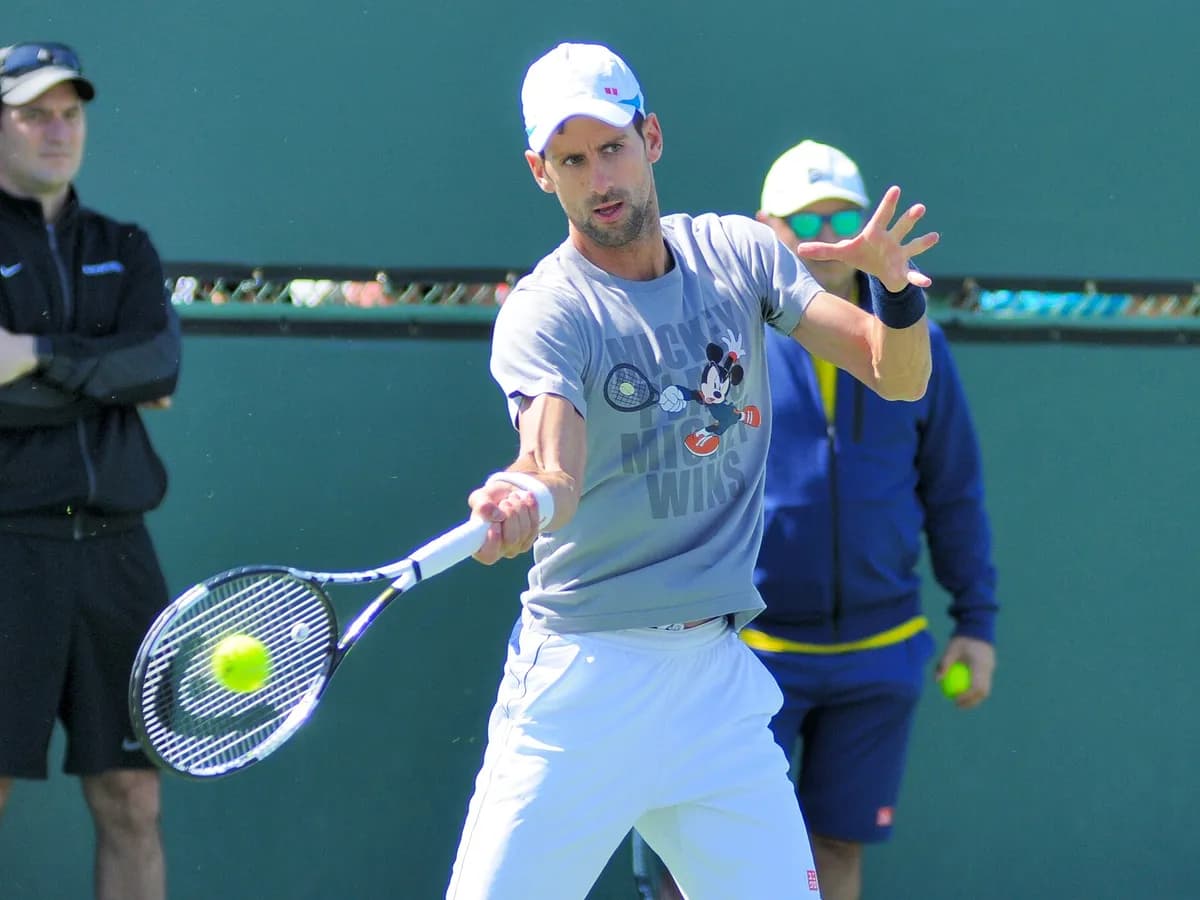 Novak Đoković na turniru BNP Paribas Open u Indian Wellsu 2016. godine.