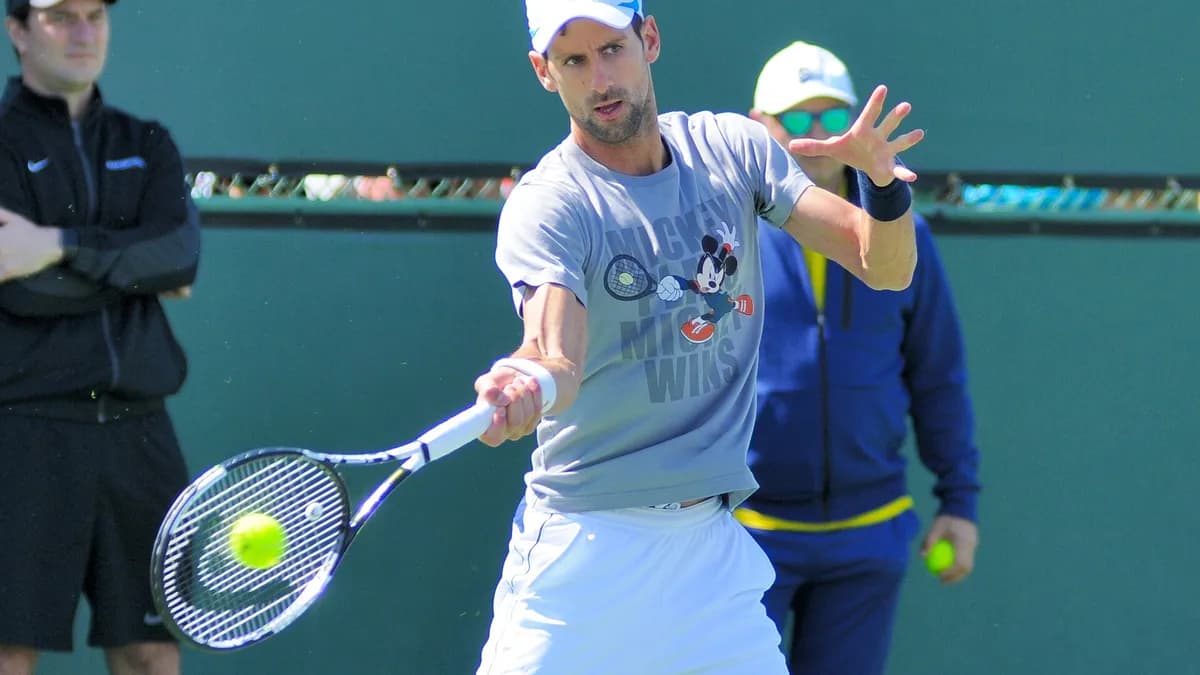 Novak Đoković na turniru BNP Paribas Open u Indian Wellsu 2016. godine.