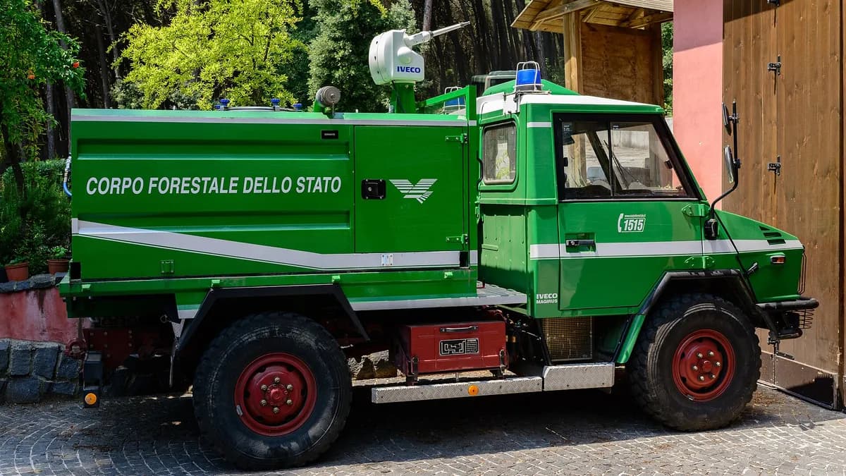Ilustracija: vatrogasno vozilo marke Iveco, snimljeno u Italiji 2013. godine.