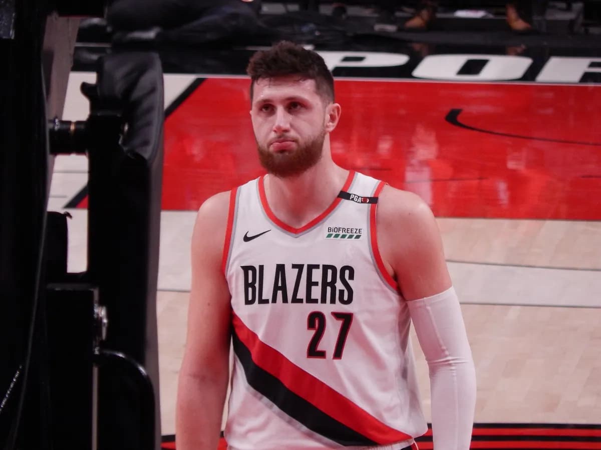 Jusuf Nurkić u dresu Portland Trail Blazersa na utakmici protiv Cleveland Cavaliersa u januaru 2019. godine (arhivska fotografija).
