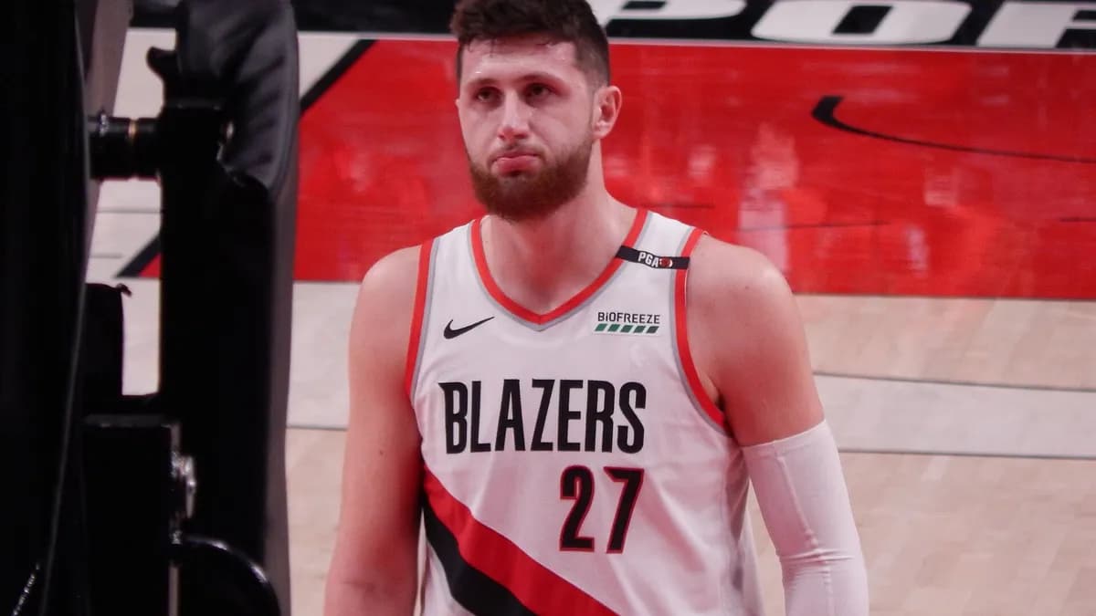 Jusuf Nurkić u dresu Portland Trail Blazersa na utakmici protiv Cleveland Cavaliersa u januaru 2019. godine (arhivska fotografija).