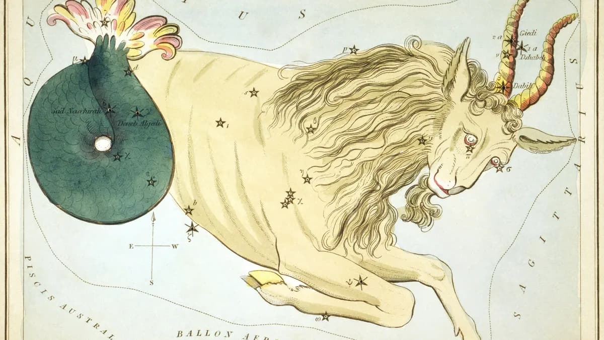 Sazviježđe Jarca na karti iz zbirke „Urania's Mirror“ iz 1824. godine