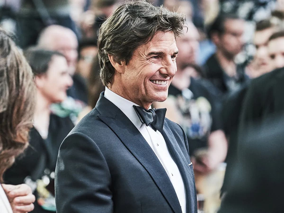 Glumac Tom Cruise na londonskoj premijeri filma „Top Gun: Maverick” u maju 2022. godine.