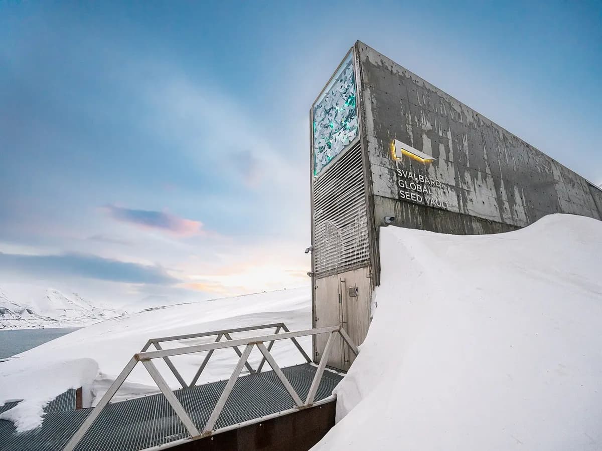 Globalni trezor sjemena na Svalbardu u Norveškoj, snimljen u februaru 2025. godine.