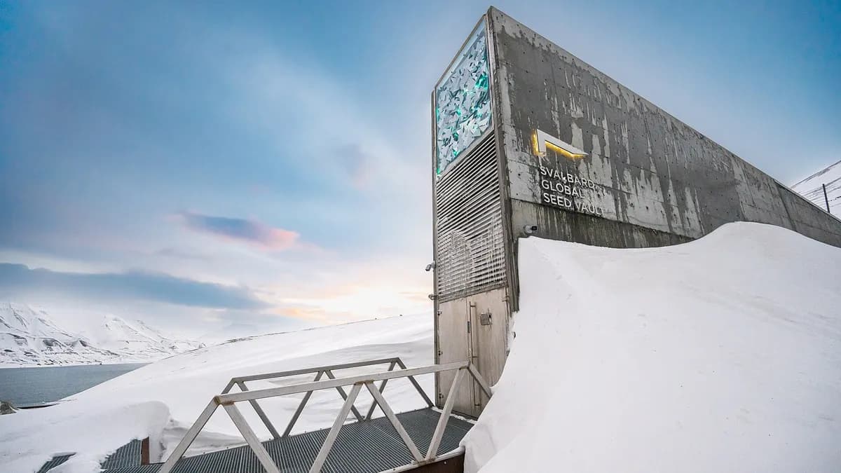 Globalni trezor sjemena na Svalbardu u Norveškoj, snimljen u februaru 2025. godine.