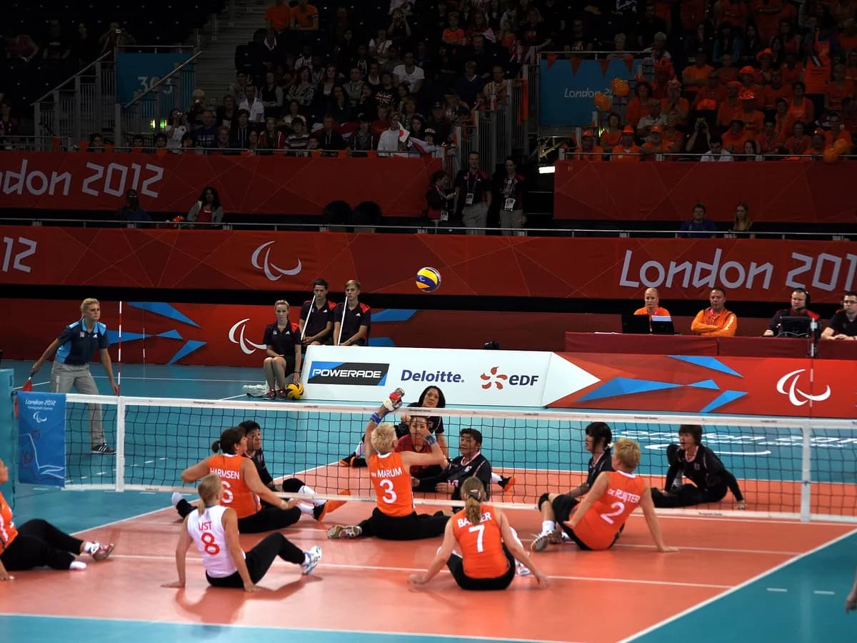 Utakmica sjedeće odbojke na Paraolimpijskim igrama u Londonu 2012. godine