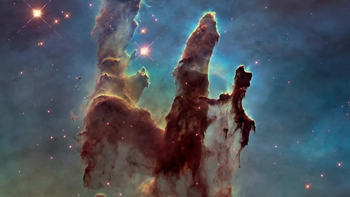 Stubovi stvaranja u maglini Orao, područje u kojem nastaju nove zvijezde, snimak teleskopa Hubble