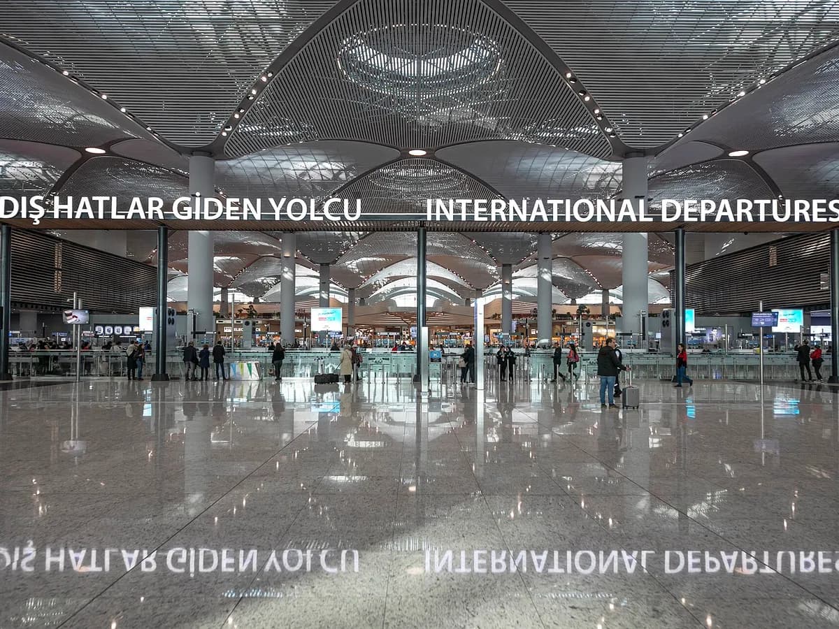 Aerodrom Istanbul (İstanbul Havalimanı), snimljen 2019. godine.