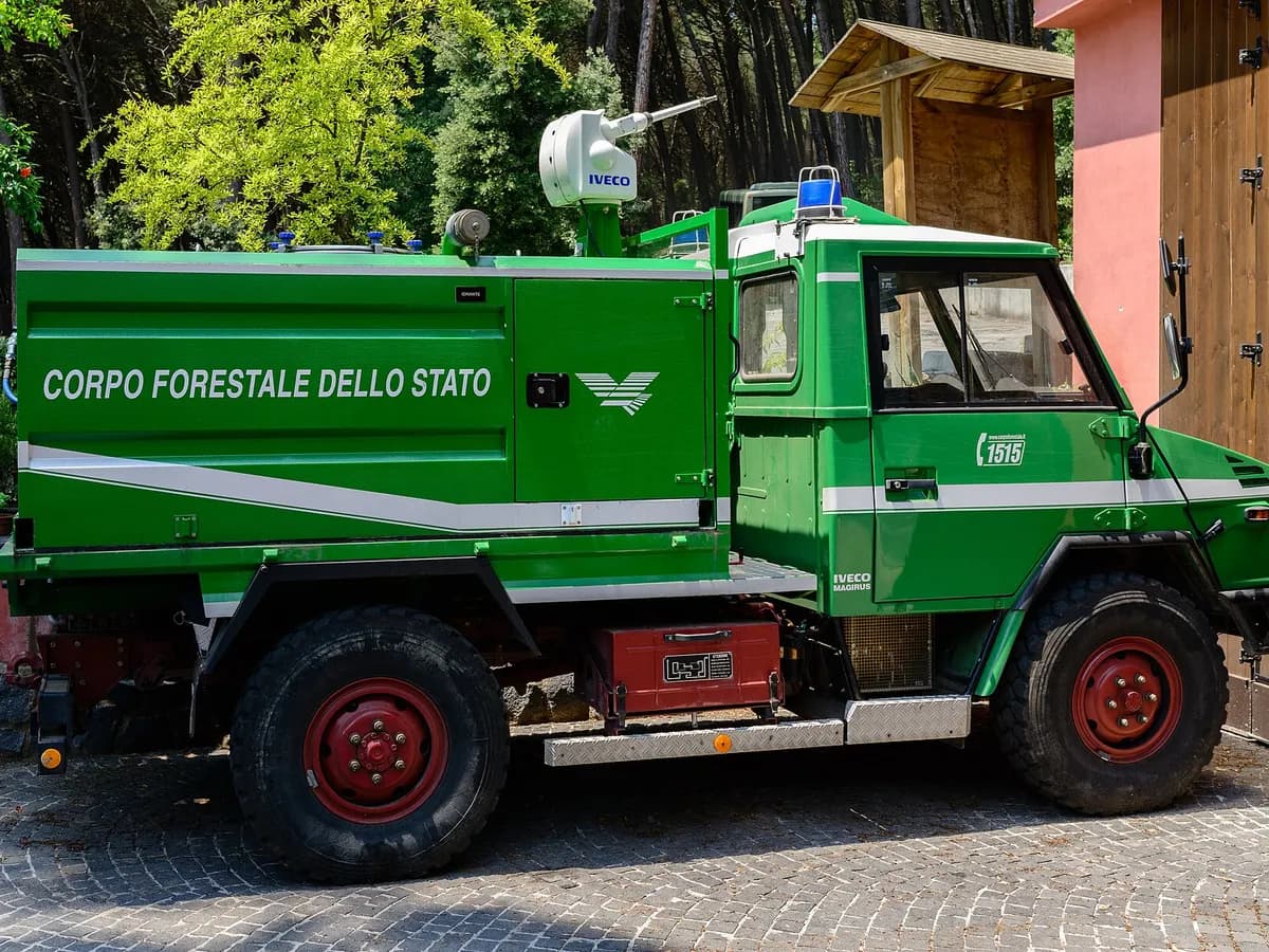 Ilustracija: vatrogasno vozilo marke Iveco, snimljeno u Italiji 2013. godine.